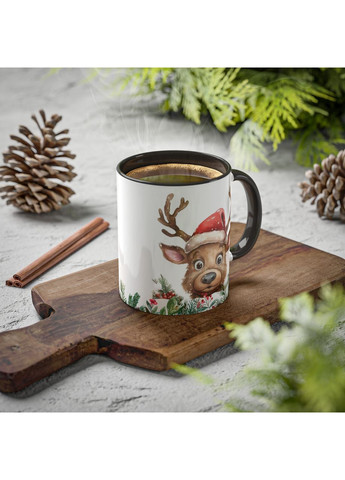 Чашка з принтом "Різдвяний олень" No Brand (368671522)