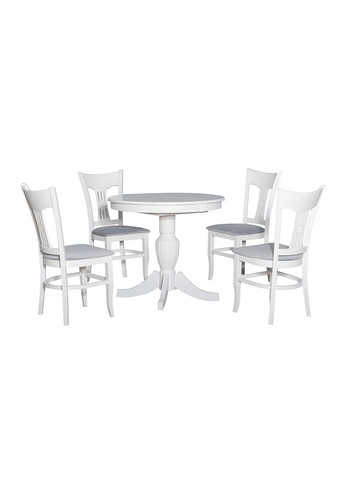 Стілець Сільва Дерево сидіння Тканина 560x470x940 білий Prestol (372178356)