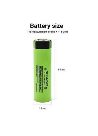 Промисловий Li-Ion акумулятор NCR18650B 3400 mAh без захисту, 18650 Panasonic (332637100)