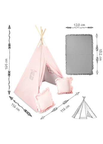 Вигвам детский NK-406 светло-розовый. Nukido (332202184)