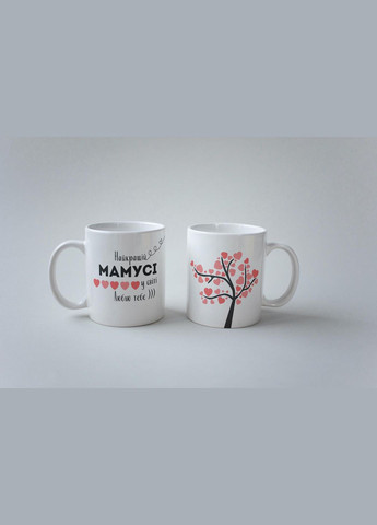 Кружка керамическая с принтом "Лучшей Мамне" 330 мл Белая No Brand (324264016)