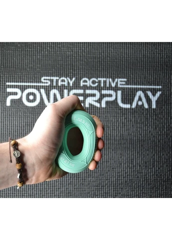 Оригинал! Эспандер кистевой силиконовый PP-4330 Hand Grip Loops Medium 22.5-27 кг. Мятный PowerPlay (398847444)