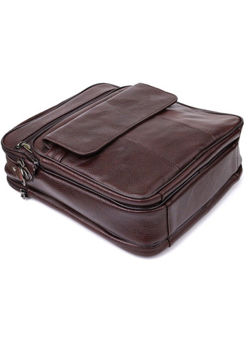 Практична чоловіча сумка з ручкою для перенесення в руці з натуральної шкіри 23024 Коричневий Vintage (356452118)