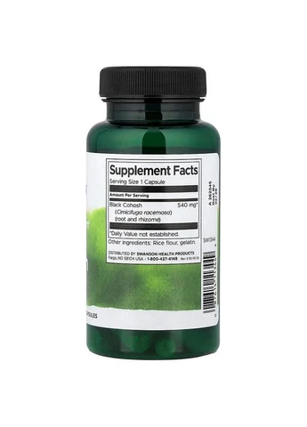 Циміцифуга Black Cohosh 540 mg Full Spectrum, 60 капсул Swanson (397889474)