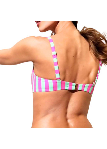 Розовый раздельный купальник розовый в полоску angela bsg - 014 Toccata