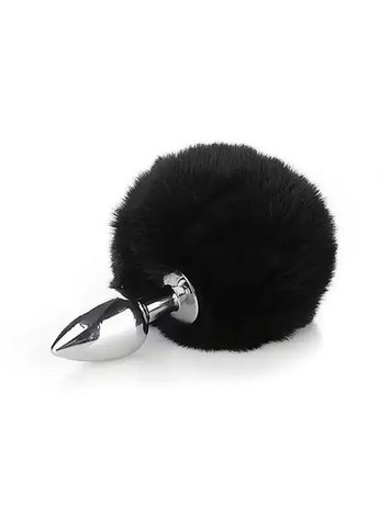 Пробка анальная с пушистым хвостиком Кролик Черный (2104618295) No Brand (322817419)