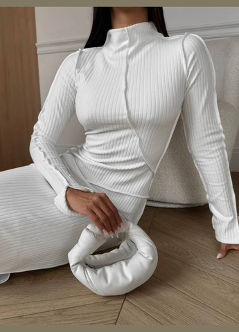 Білий повсякденний сукня максі зі швами No Brand однотонна