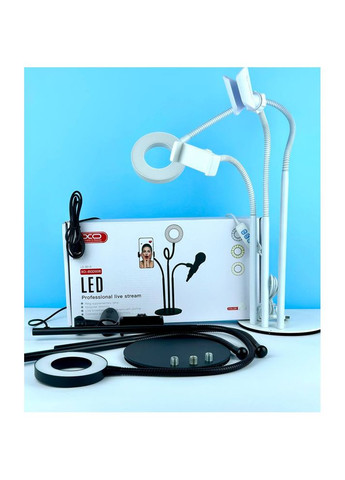 Кольцевая лампа + Холдер для смартфона и микрофона BGD006/LS-90 Black XO (368788891)