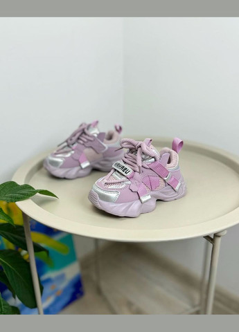 Рожеві всесезонні дитячі кросівки рожеві 1283 No Brand