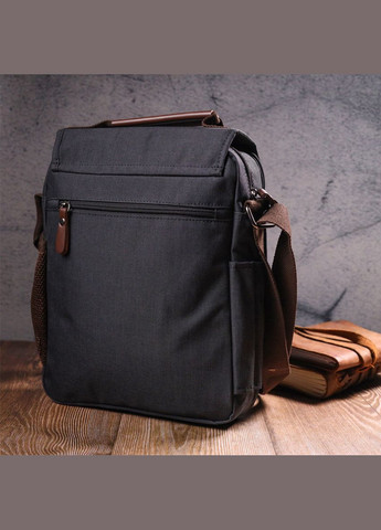 Чоловіча текстильна сумка через плече чорна кросбоді 21261 Vintage (329197795)