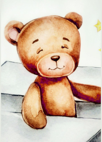 Вінілові наклейки на стіну Ведмедик на паперовому літаку (лист 40 х 60 см) Б438-5 No Brand (302242912)