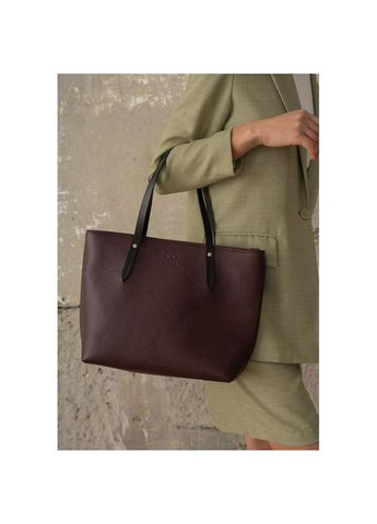 Сумка шоппер жіноча з натуральної шкіри на плече маленька Бордовий 39052 The Wings (353302596)