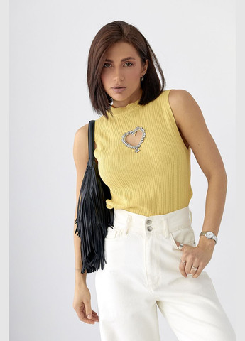 Майка с вырезом в форме сердца Lurex — 333967840