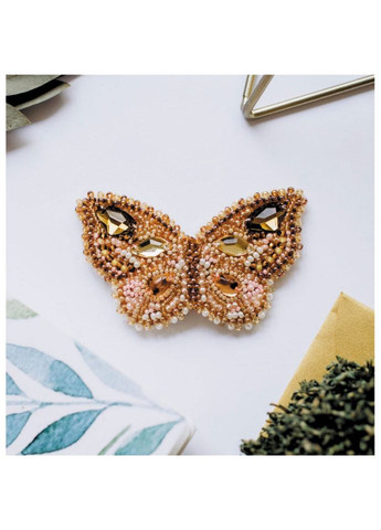 Набір для вишивання бісером прикраси "Відблиск цитрину" -031 на натуральному полотні AD (321971425)