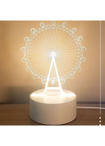 Світильник світлодіодний від usb, 3d нічник, лампа Колесо огляду China (366874705)