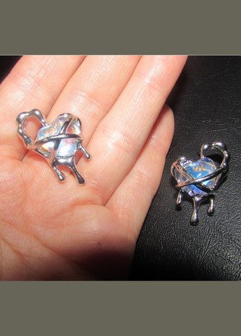 Серьги сердца в каплях с кристаллами, 5250 Fashion Jewelry (338431220)