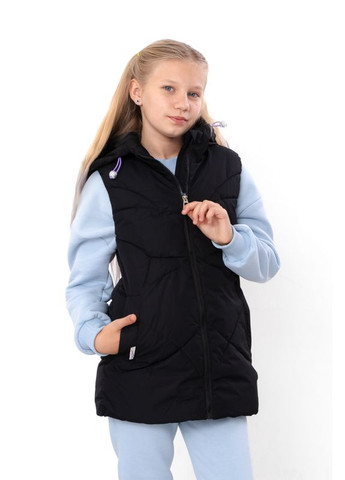 Демісезонна підліткова жилетка для дівчинки з капюшоном (p-18203) Носи своє (363849423)