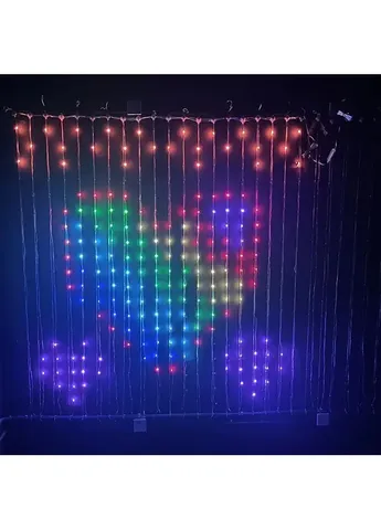 Гірлянда Штора від мережі 3х3 м 400LED RGB + пульт дистанційного керування Losso (411983153)