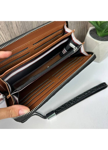 Великий чоловічий клатч з екошкіри коричневий портмоне гаманець для документів та грошей ProDobro (363259902)