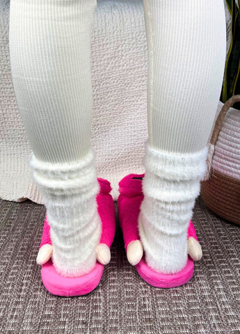 Розовые детские тапочки игрушки хагги вагги с нескользящей подошвой розовые My Kigu