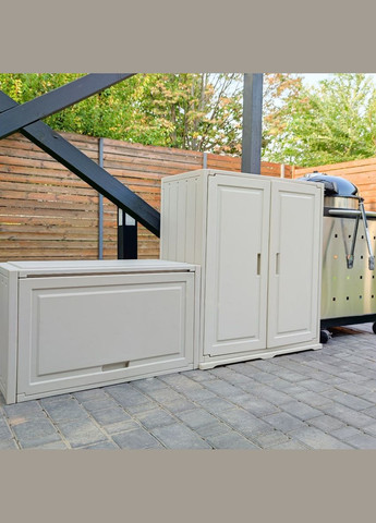 Пластиковая тумба с полкой 82*41*93см SW00001543 Серый Sticker Wall (297915344)