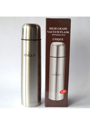 Термос вакуумный UNIQUE с Чехлом 1 л / Термос-колба для чая и напитков / Вакуумная бутылка для питья 1000 мл No Brand (364274393)