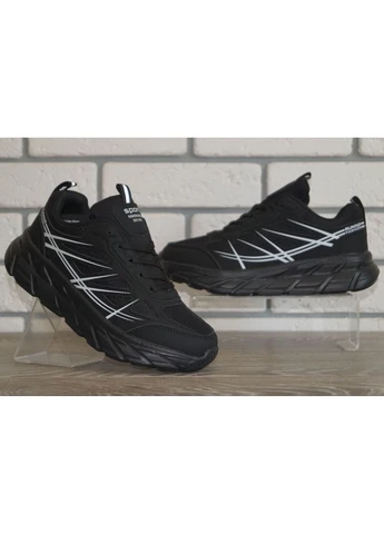 Кросівки спортивні підліткові чорні з білим FDEK sport fashion shoes (401966036)