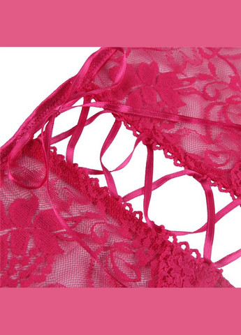 Розовые трусики Star Night с цветочным кружевом и открытым доступом No Brand (303881954)