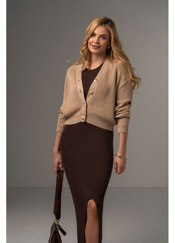 Коричневое платье 2747 шоколадный Triko Bakh