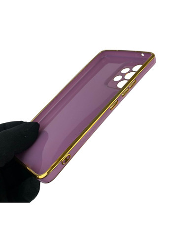 Чохол для Galaxy A53 5G (SM-A536E) глянцевий із захистом камери із золотою окантовкою на самсунг а53 5г чорничний gs1 Samsung (366235049)