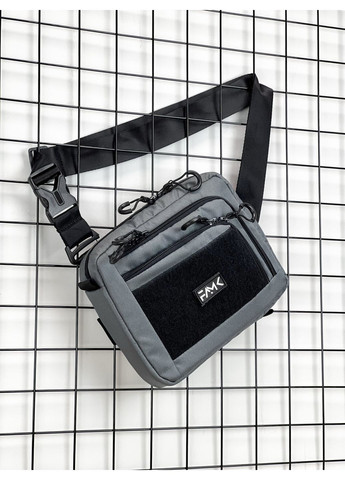 Сумка трансформер 3в1 (сумка через плечо, нагрудная - слинг, бананка) для мужчин и женщин, Тёмно-серый Famk (362268160)