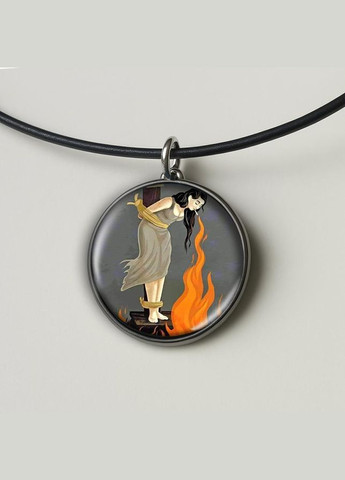 Набір підвіска (кулон) та брелок дівчина палає No Brand (332633591)