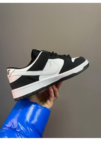Черные демисезонные кроссовки мужские nike sb dunk low retro white black найк сб данк No Brand