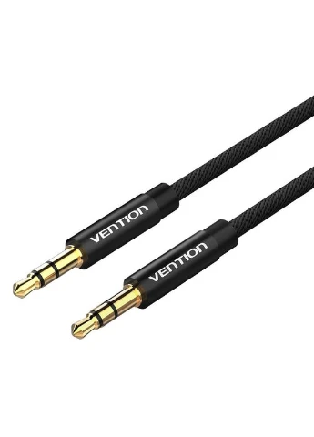 Аудиокабель Fabric Braided 3.5mm Male to Male Audio Cable 1M Black Metal Type () () Vention BAGBF (357472030)