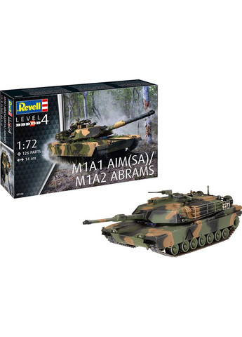 Збірна модель Танк Абрамс M1A1 AIM(SA)/M1A2 рівень 4, 1:72 (RVL-03346) Revell (333653927)