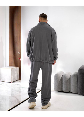 Серый флисовый костюм Fashion