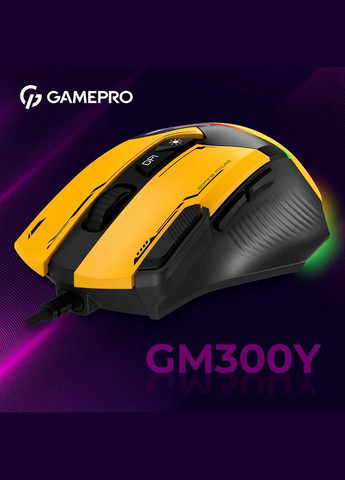 Мышь GM300BL Yellow-Black GAMEPRO (356728662)