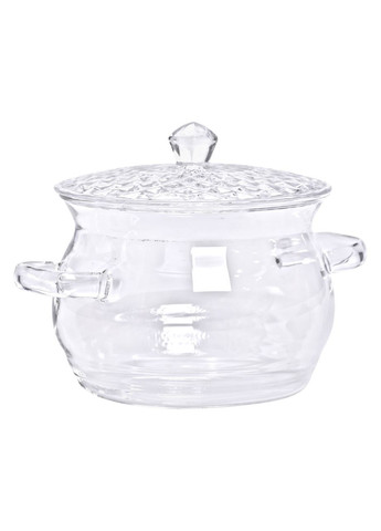 Скляна каструля прозора з кришкою 2 (л) жаростійка HP-33-1 Yiwu (370800617)