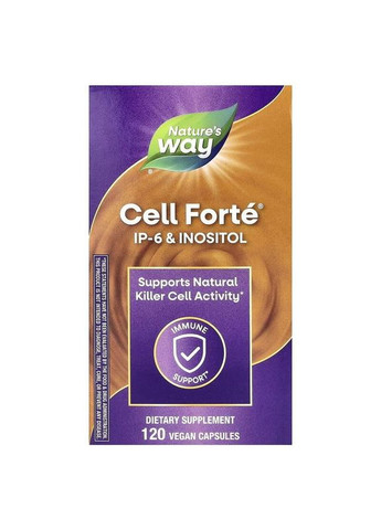Фитиновая кислота Cell Forté IP-6 & Inositol 120 веганских капсул Nature's Way (357340300)