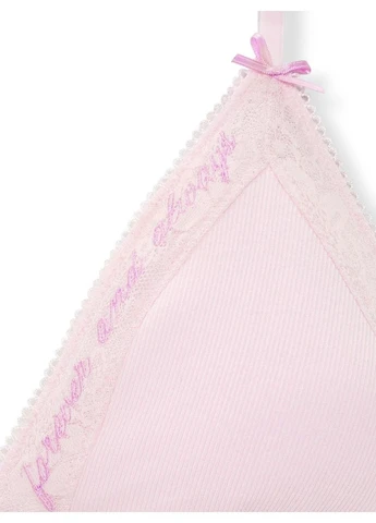 Пудровый комплект белья (бралет+трусы) пудровый  pink limited-edition pink wink Victoria's Secret
