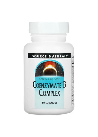 Витамины и минералы Coenzymate B Complex, 60 леденцов Апельсин Source Naturals (293420945)