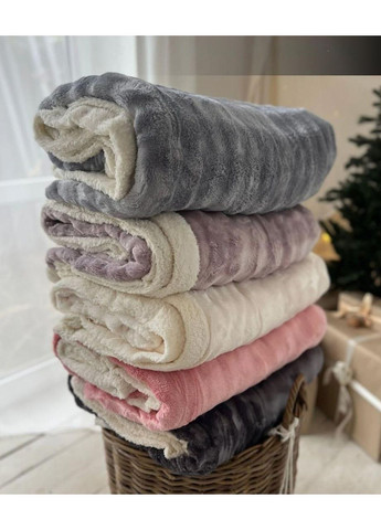 Теплий плюшевий плед на овчині, неймовірно ніжний та теплий, розмір 200*220 см No Brand (365331388)