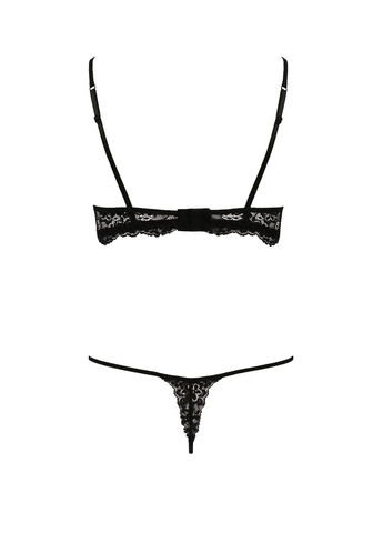 Комплект білизни із декоративним елементом Veronique чорний, Passion (338423594)