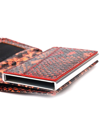 Візитниця з натуральної фактурної шкіри під змію 20982 Різнокольоровий Karya (298920941)