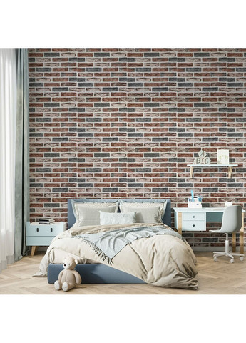 Самоклеящаяся 3D панель под кирпич клинкер оранжевый 700x700x4мм (414) SW-00000769 Sticker Wall (362115236)