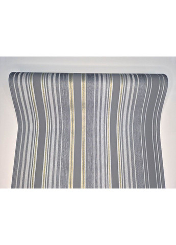 Обои виниловые 10.5 × 0.53м 59081,серые с блестящими полосами,для прихожей,спальни,гостиной,комнаты MARBURG (340275604)