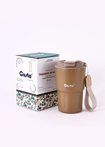 Термокружка Перерыв на кофе коричневый 350мл GT124 (88437) Gusto (316651378)