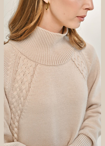 Бежевое деловое платье макси молоко Teplo однотонное