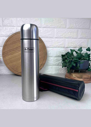 Термос металлический вакуумный 1л с чехлом 1754L А-П A-Plus (304546840)