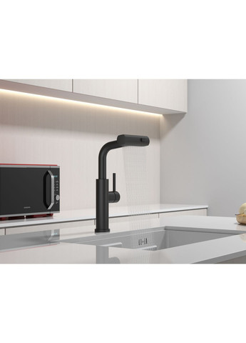 Змішувач на кухню водоспад з висувною лійкою Nett LB-35 (352261597)